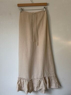 Juicy Couture | Vintage Cream 100% Linen Maxi Skirt